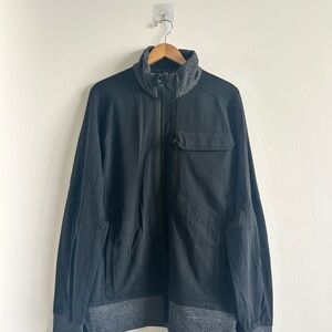 Lululemon Men's Black and Gray Jacket Front Zip XXL